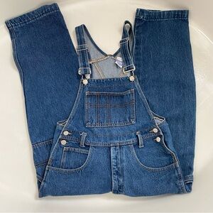 Vintage Watch L.A. denim carpenter adjustable bib overalls, blue, M